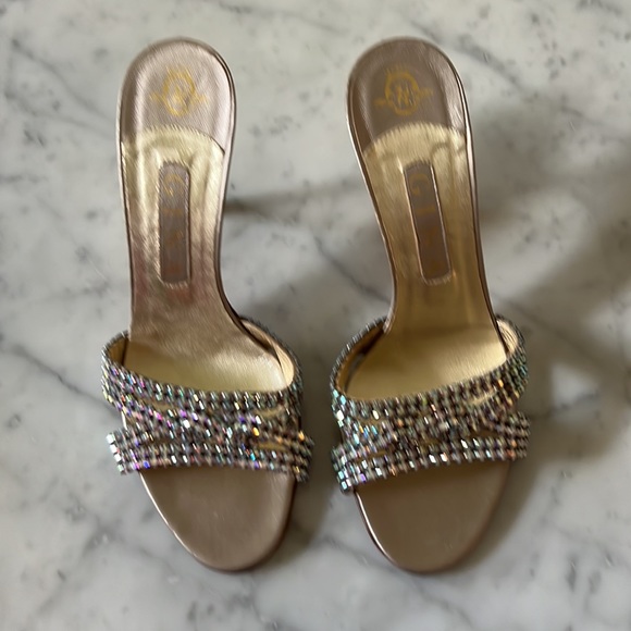 Gina Nocturn Mink Key West Swarovski® Crystal High Heel Stiletto Sandals - Picture 2 of 13